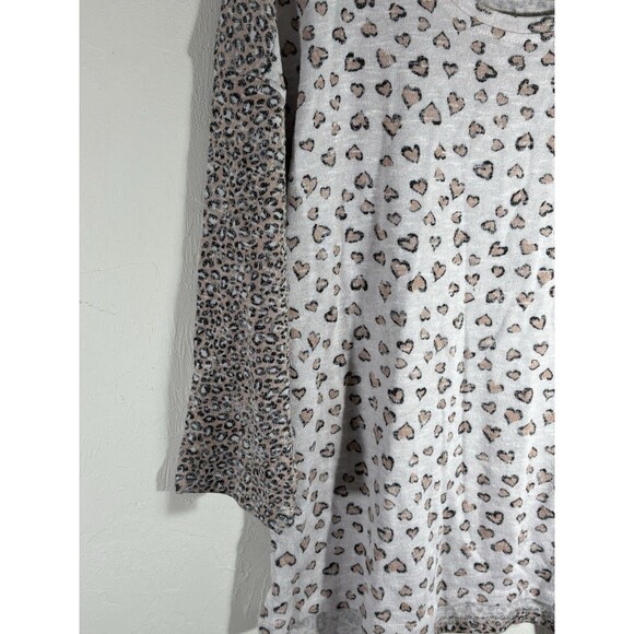 Patchington Women’s Large Tan White Leopard Print Light Knit Sweater Long Sleeve - Picture 6 of 8